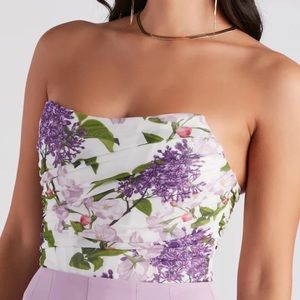 Windsor Purple Floral Corset Top